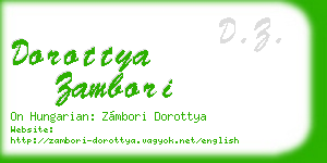 dorottya zambori business card