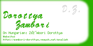 dorottya zambori business card